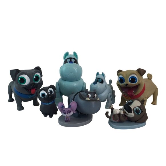 Disney Puppy Dog Pals Figures Cake Toppers Bingo Rolly Arf Rufus Cupcake Pablo - Picture 1 of 11